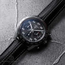 Load image into Gallery viewer, Tag Heuer Carrera Porsche Chronograph Special Edition Black Dial Black Leather Strap Watch for Men - CBN2A1F.FC6492