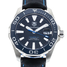 Load image into Gallery viewer, Tag Heuer Aquaracer Calibre 5 Automatic Black Dial Black Nylon Strap Watch for Men - WAY211B.FC6363