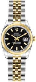 Rolex Lady-Datejust 26 Black Dial Women's Watch 179163