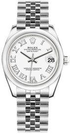 Rolex Datejust 31 White Dial Domed Bezel Women's Watch 278240-0004