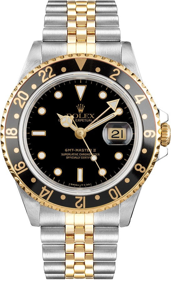 Rolex GMT-Master II Oystersteel & Yellow Gold Men's Watch 16713LN