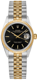 Rolex Datejust 31 Black Dial Gold & Steel Women's Watch 68273
