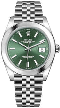Load image into Gallery viewer, Rolex Datejust 41 Mint Green Dial Oystersteel Men's Watch 126300-0020