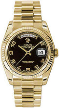 Load image into Gallery viewer, Rolex Day-Date 36 Fluted Bezel Gold Watch 118238