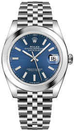 Rolex Datejust 41 Blue Dial Jubilee Luxury Men's Watch 126300-0002