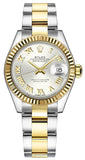 Rolex Lady-Datejust 28 Silver Roman Numeral Women's Watch 279173-0006