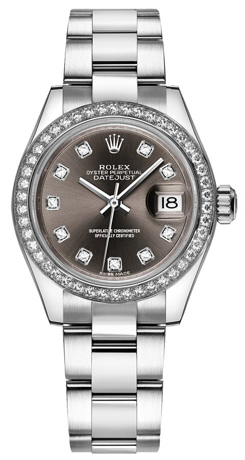 Rolex Lady-Datejust 28 Oyster Bracelet Gold & Steel Watch 279384RBR-0018