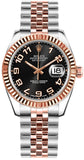 Rolex Datejust 31 Concentric Circle Black Dial Watch 178271