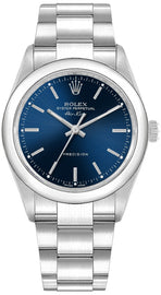 Rolex Air King 34mm Blue Dial Midsize Watch 14000