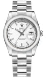 Rolex Day-Date 36 White Dial Oyster Bracelet Gold Watch 118209