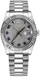 Rolex Day-Date 36 Diamond Pave Dial Gold Watch 118239-0144