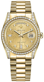 Rolex Day-Date 36 Solid 18K Yellow Gold Watch 118388-0038