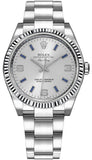Rolex Oyster Perpetual Air-King White Gold Fluted Bezel Watch 114234