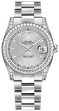 Rolex Day-Date 36 Silver Dial Gold Watch 118389-0076