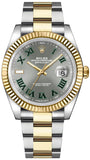 Rolex Datejust 41 Fluted Bezel Yellow Gold & Steel Men's Watch 126333-0019