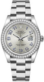 Rolex Datejust 36 Diamond Bezel Silver Dial Watch 116244-0075