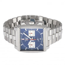 Load image into Gallery viewer, Tag Heuer Monaco Automatic Chronograph Blue Dial Silver Steel Strap Watch for Men - CBL2111.BA0644