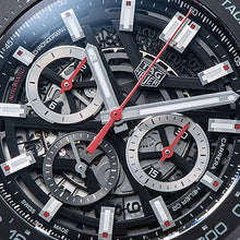 Load image into Gallery viewer, Tag Heuer Carrera Automatic Chronograph Black Dial Black Rubber Strap Watch for Men - CBG2A90.FT6173