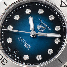 Load image into Gallery viewer, Tag Heuer Aquaracer Professional 200 Automatic Diamond Blue Dial Silver Steel Strap Watch for Women - WBP2411.BA0622