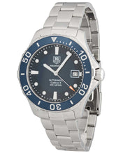 Load image into Gallery viewer, Tag Heuer Aquaracer Caliber 5 Automatic Blue Dial Silver Steel Strap Watch for Men - WAN2111.BA0822