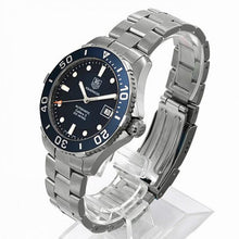 Load image into Gallery viewer, Tag Heuer Aquaracer Caliber 5 Automatic Blue Dial Silver Steel Strap Watch for Men - WAN2111.BA0822