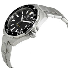 Load image into Gallery viewer, Tag Heuer Aquaracer Quartz Black Dial Silver Steel Strap Watch for Men - WAY101A.BA0746