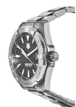 Load image into Gallery viewer, Tag Heuer Aquaracer Quartz Black Dial Silver Steel Strap Watch for Men - WAY1110.BA0928