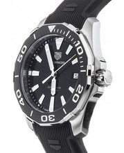 Load image into Gallery viewer, Tag Heuer Aquaracer Black Dial Black Rubber Strap Watch for Men - WAY111A.FT6151
