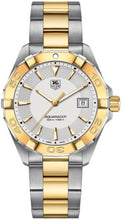 Load image into Gallery viewer, Tag Heuer Aquaracer Quartz White Dial Two Tone Steel Strap Watch for Men - WAY1120.BB0930