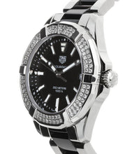 Load image into Gallery viewer, Tag Heuer Aquaracer Quartz Diamonds Black Dial Two Tone Steel Strap Watch for Men - WAY131E.BA0913