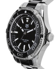 Load image into Gallery viewer, Tag Heuer Aquaracer Quartz Diamonds Black Dial Two Tone Steel Strap Watch for Women - WAY131G.BA0913