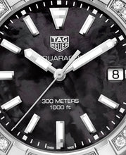 Load image into Gallery viewer, Tag Heuer Aquaracer Diamonds Mother of Pearl Black Dial Black Nylon Strap Watch for Women - WAY131P.FT6092
