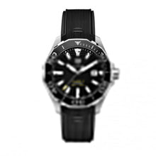 Load image into Gallery viewer, Tag Heuer Aquaracer Calibre 5 Automatic Black Dial Black Rubber Strap Watch for Men - WAY201A.FT6142