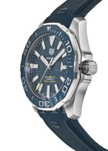 Load image into Gallery viewer, Tag Heuer Aquaracer Calibre 5 Automatic Blue Dial Blue Rubber Strap Watch for Men - WAY201B.FT6150