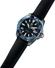 Load image into Gallery viewer, Tag Heuer Aquaracer Calibre 5 Automatic Black Dial Black Nylon Strap Watch for Men - WAY201C.FC6395