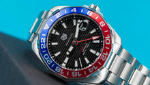 Load image into Gallery viewer, Tag Heuer Aquaracer GMT Caliber 7 Pepsi Black Dial Silver Steel Strap Watch for Men - WAY201F.BA0927
