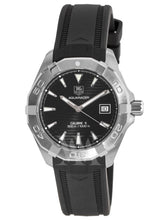 Load image into Gallery viewer, Tag Heuer Aquaracer Automatic Caliber 5 Black Dial Black Rubber Strap Watch for Men - WAY2110.FT8021