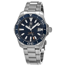 Load image into Gallery viewer, Tag Heuer Aquaracer Calibre 5 Blue Dial Silver Steel Strap Watch for Men - WAY211C.BA0928
