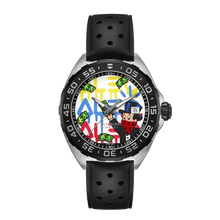 Load image into Gallery viewer, Tag Heuer Formula 1 Alec Monopoly Special Edition Black Rubber Strap Watch for Men - WAZ1119.FT8023