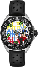 Load image into Gallery viewer, Tag Heuer Formula 1 Alec Monopoly Special Edition Black Rubber Strap Watch for Men - WAZ1119.FT8023