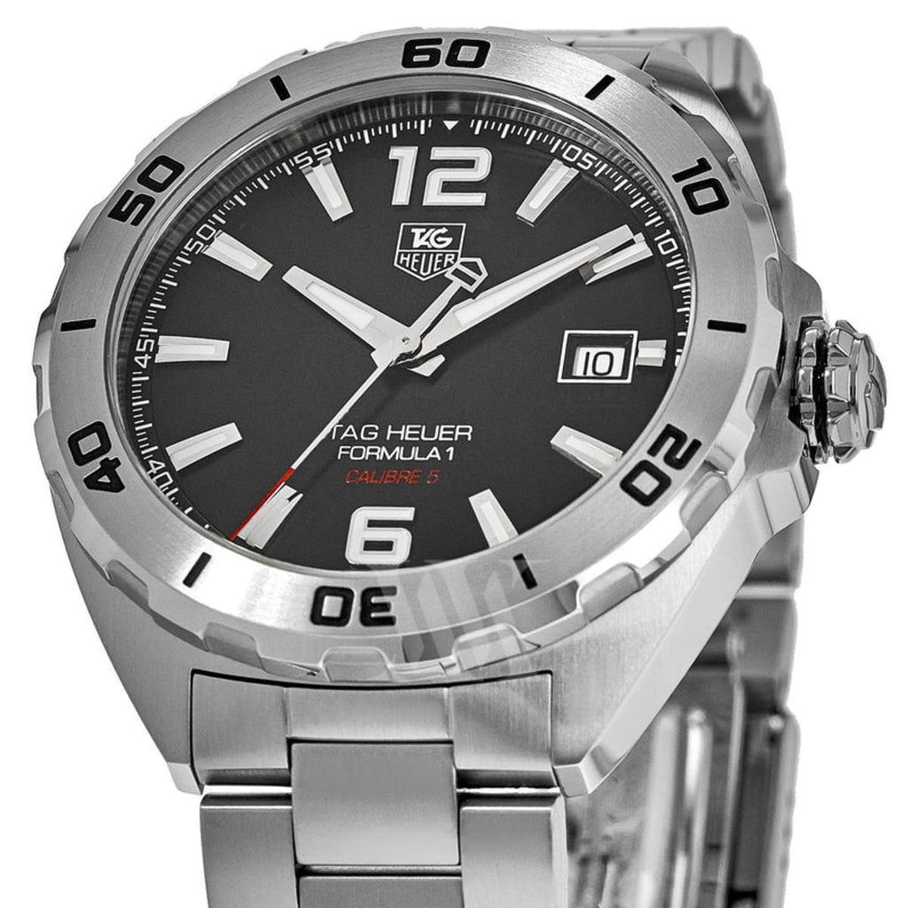 Tag Heuer Formula 1 Automatic Black Dial Silver Steel Strap Watch for Men - WAZ2113.BA0875