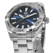 Load image into Gallery viewer, Tag Heuer Aquaracer Blue Dial Silver Steel Strap Watch for Men - WBD1112.BA0928