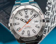 Load image into Gallery viewer, Tag Heuer Aquaracer Automatic White Dial Silver Steel Strap Watch for Men - WBD2111.BA0928