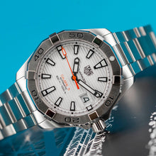 Load image into Gallery viewer, Tag Heuer Aquaracer Automatic White Dial Silver Steel Strap Watch for Men - WBD2111.BA0928