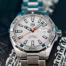 Load image into Gallery viewer, Tag Heuer Aquaracer Automatic White Dial Silver Steel Strap Watch for Men - WBD2111.BA0928