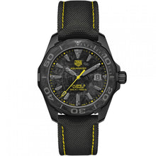 Load image into Gallery viewer, Tag Heuer Aquaracer Calibre 5 Black NATO Strap Carbon Dial Watch for Men - WBD218B.FC6446