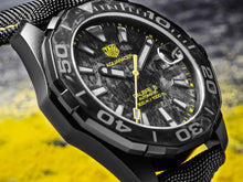 Load image into Gallery viewer, Tag Heuer Aquaracer Calibre 5 Black NATO Strap Carbon Dial Watch for Men - WBD218B.FC6446