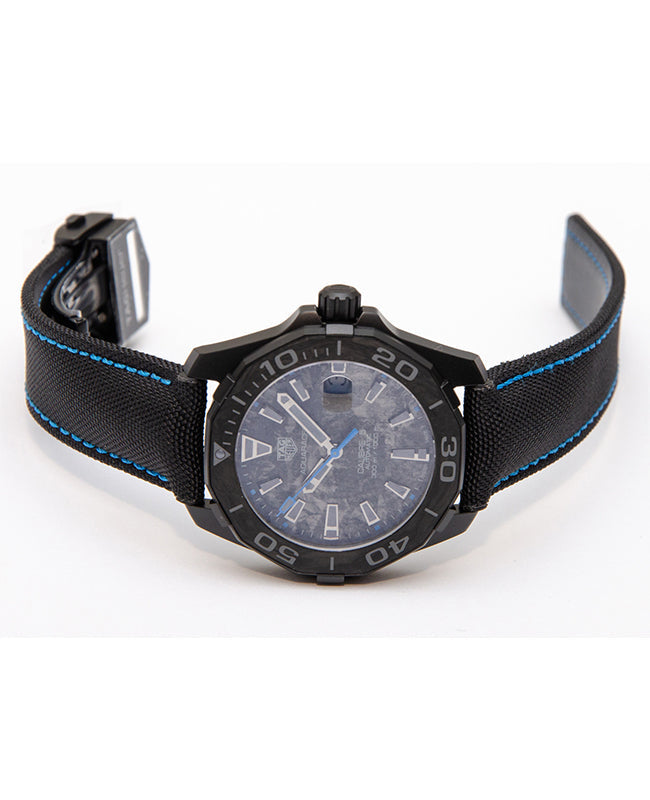 Tag Heuer Aquaracer Calibre 5 Black Nylon Strap Carbon Dial Watch for Men -  WBD218C.FC6447