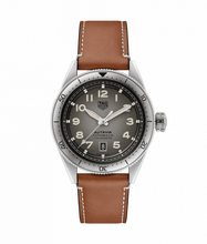 Load image into Gallery viewer, Tag Heuer Autavia Isograph Grey Dial Calfskin Brown Leather Strap Watch for Men - WBE5111.FC8267