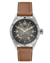 Load image into Gallery viewer, Tag Heuer Autavia Isograph Grey Dial Calfskin Brown Leather Strap Watch for Men - WBE5111.FC8267